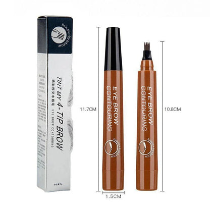 5 COLORS EYEBROW PEN WATERPROOF 4 FORK TIP EYEBROW TATTOO PENCIL