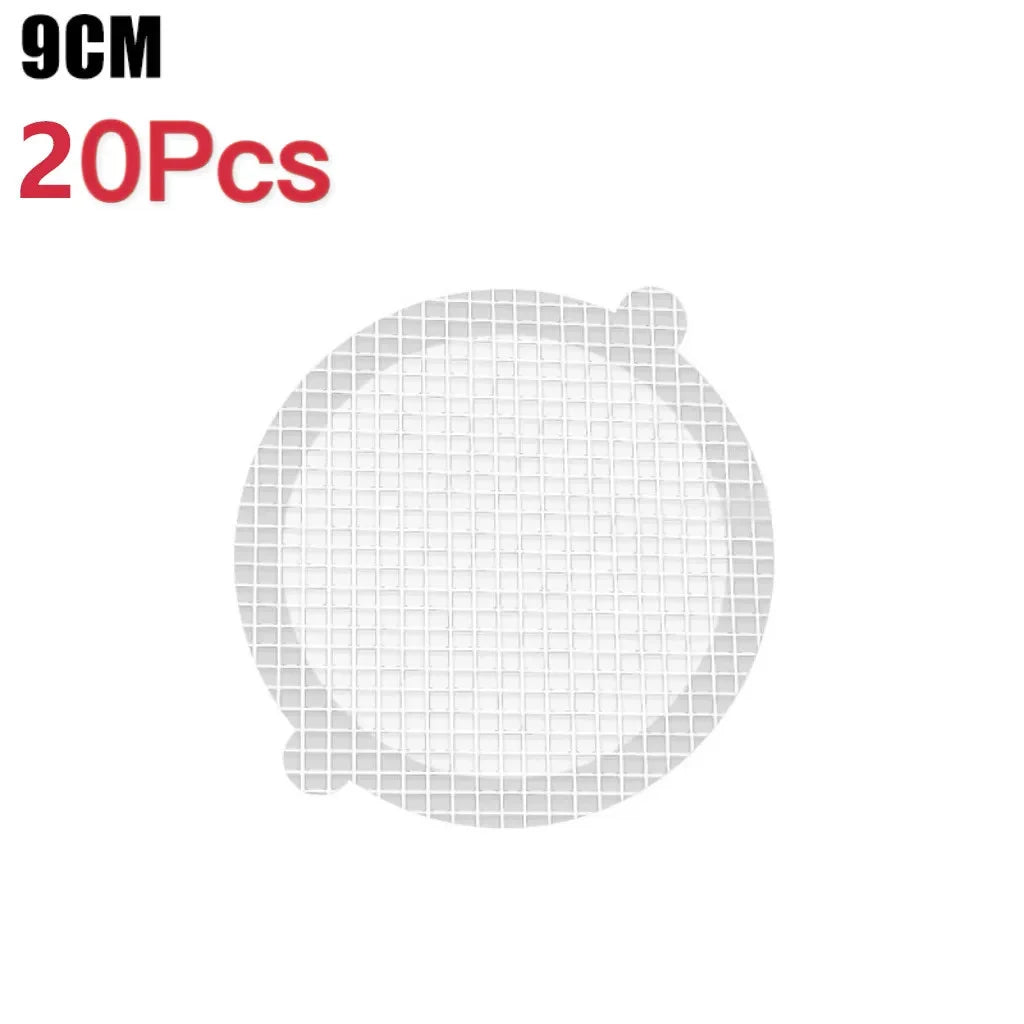 20 PCS - DISPOSABLE SHOWER DRAIN HAIR CATCHER MESH STICKERS