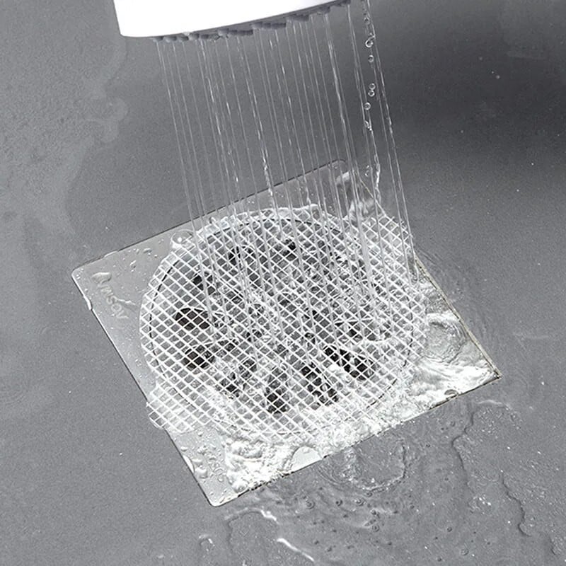 20 PCS - DISPOSABLE SHOWER DRAIN HAIR CATCHER MESH STICKERS