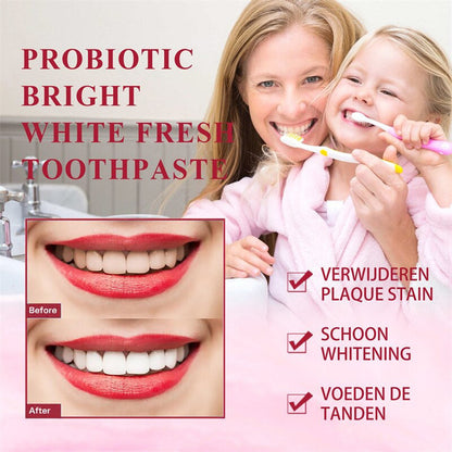 BRIGHTENING STAIN REMOVING PROBIOTIC TOOTHPASTE- ALL SMILES