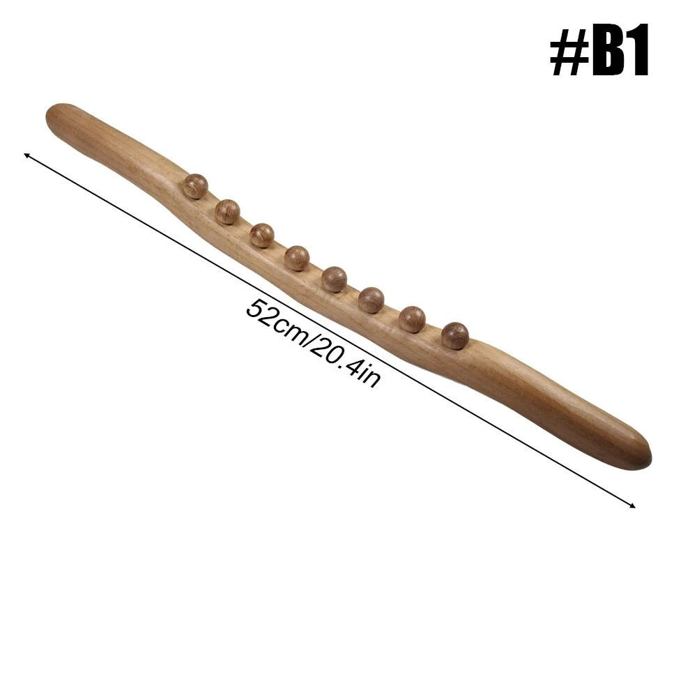 Wood Lymphatic Drainage Massager Handheld Massage Stick