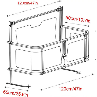 Lightweight Bedside Crib Dual-use