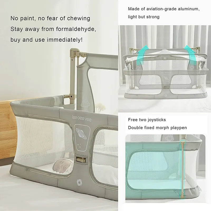 Lightweight Bedside Crib Dual-use